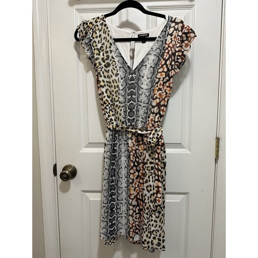Express Animal Print Dress Snake Cheetah Leppard - Size M